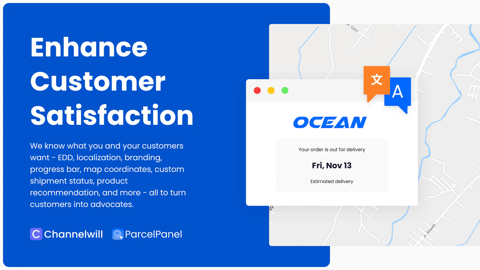 screenshot of Parcel Panel
